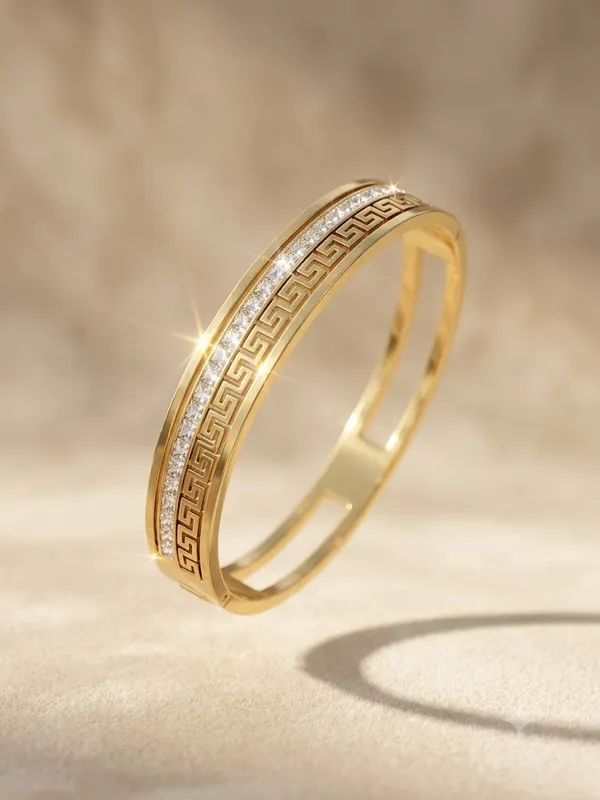 Gold_Stainless_Steel_Greek_Key_Crystal_Cuff_Bracelet_For_Women