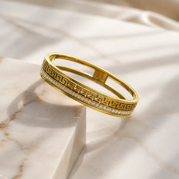 Gold_Stainless_Steel_Greek_Key_Crystal_Cuff_Bracelet_For_Women
