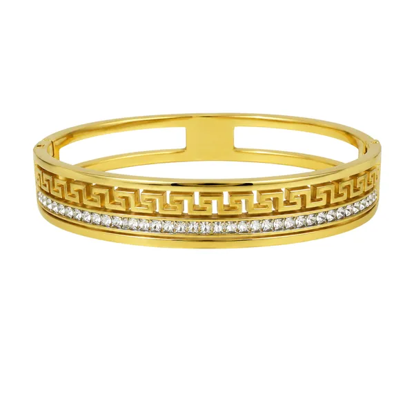 Gold_Stainless_Steel_Greek_Key_Crystal_Cuff_Bracelet_For_Women