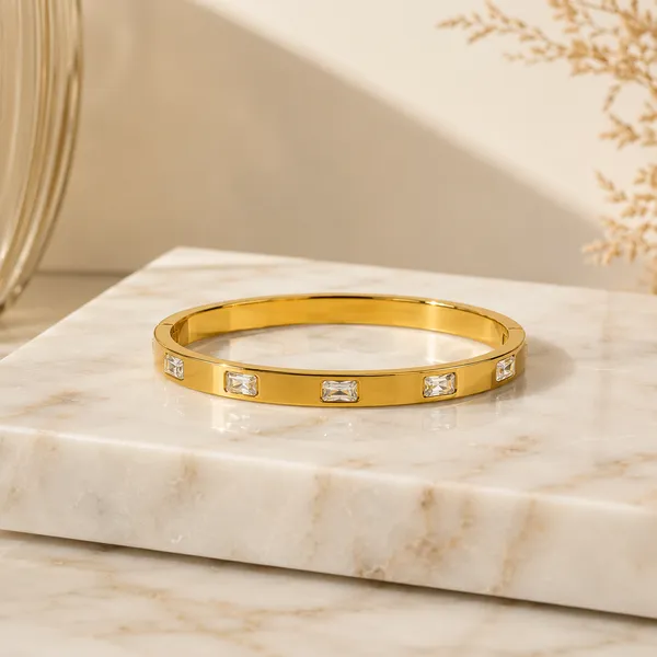 Gold_Stainless_Steel_Baguette_Crystal_Bangle_Bracelet_For_Women