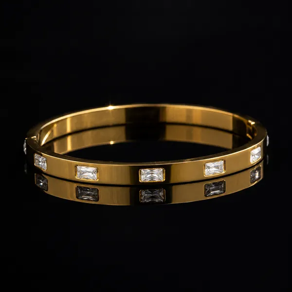 Gold_Stainless_Steel_Baguette_Crystal_Bangle_Bracelet_For_Women