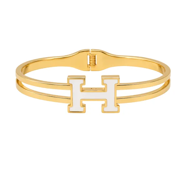 Gold_Stainless_Steel_H_Motif_Double_Band_Cuff_Bracelet_For_Women