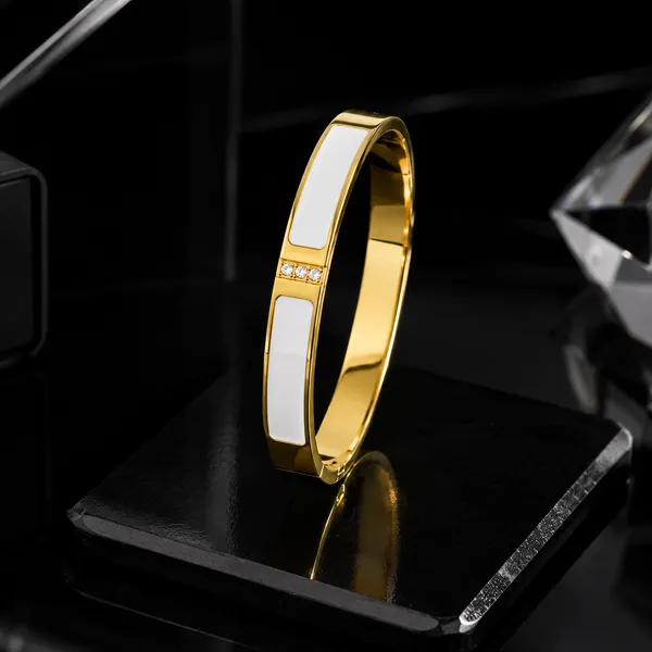 Gold_Stainless_Steel_White_Enamel_Crystal_Bangle_Bracelet_For_Women