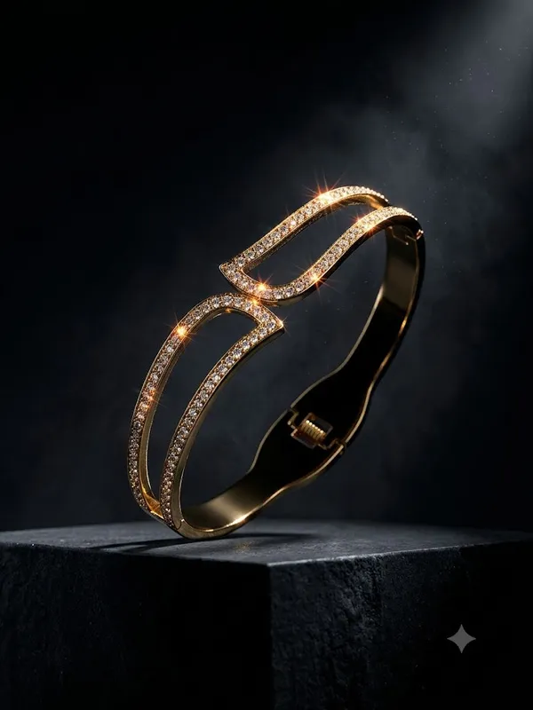 Gold_Stainless_Steel_Crystal_Open_Cuff_Bracelet_For_Women