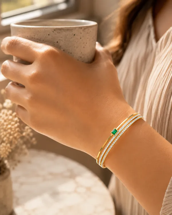 Gold_Stainless_Steel_Emerald_Green_Crystal_Cuff_Bracelet_For_Women
