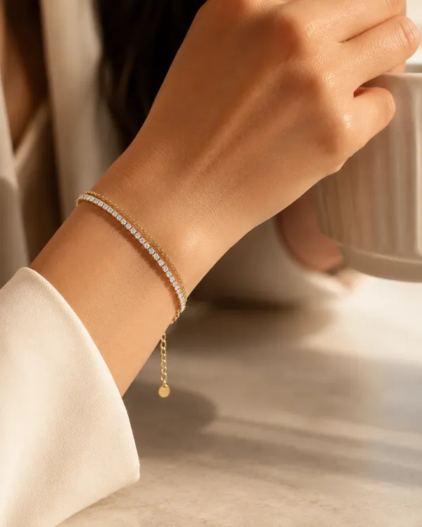 Gold_Stainless_Steel_Crystal_Tennis_Bracelet_For_Women