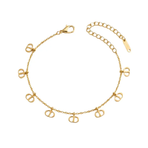 Gold_Stainless_Steel_Designer_Charm_Chain_Bracelet_For_Women