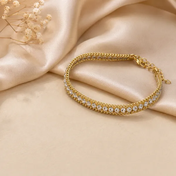 Gold_Stainless_Steel_Crystal_Multi_Layer_Bracelet_For_Women