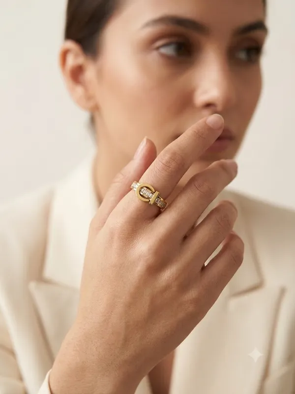 Gold_Stainless_Steel_Crystal_Buckle_Ring_For_Women