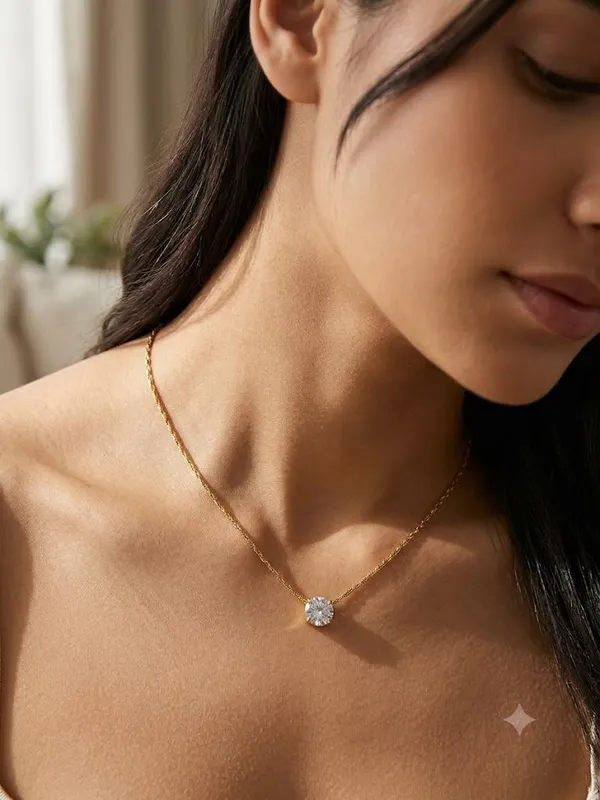 Gold_Stainless_Steel_Solitaire_Pendant_Necklace_For_Women