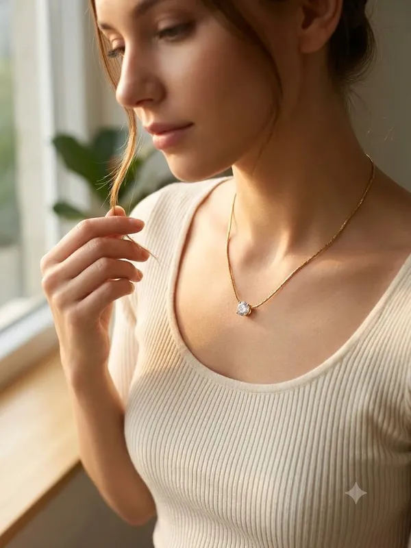 Gold_Stainless_Steel_Solitaire_Pendant_Necklace_For_Women