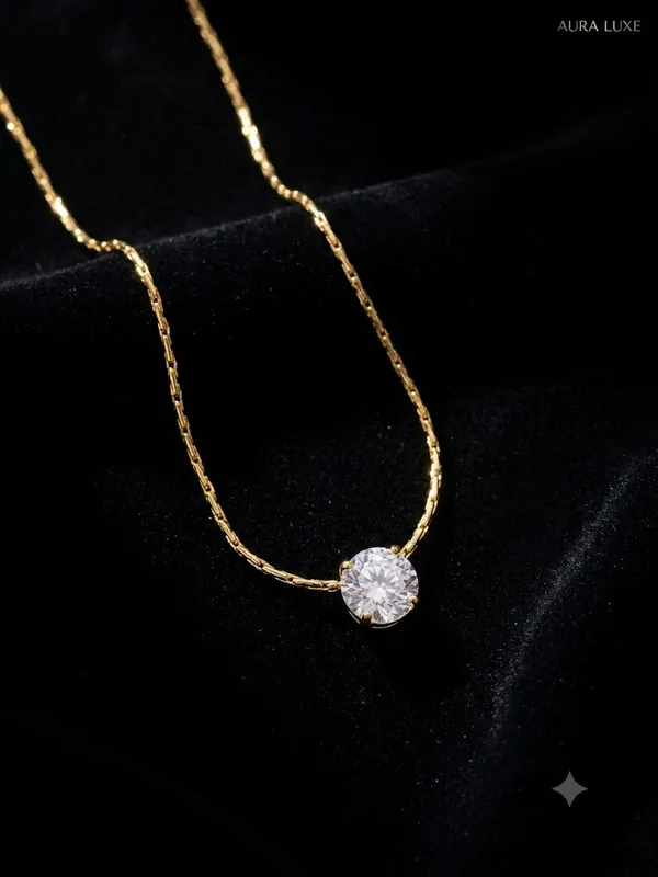 Gold_Stainless_Steel_Solitaire_Pendant_Necklace_For_Women