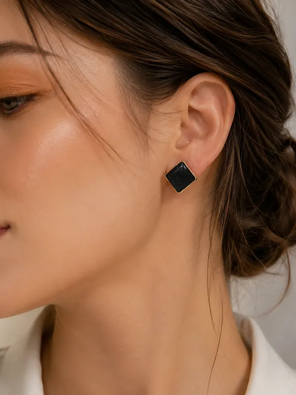 Black_Gold_Stainless_Steel_Geometric_Diamond_Stud_Earrings_For_Women