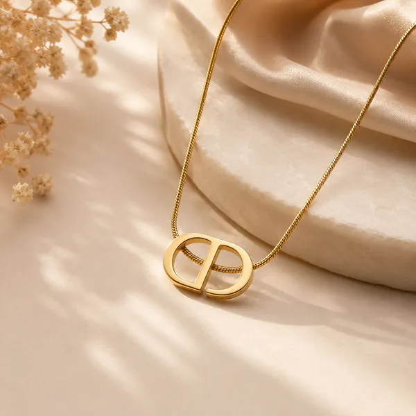 Gold_Stainless_Steel_Monogram_Geometric_Pendant_Necklace_For_Women