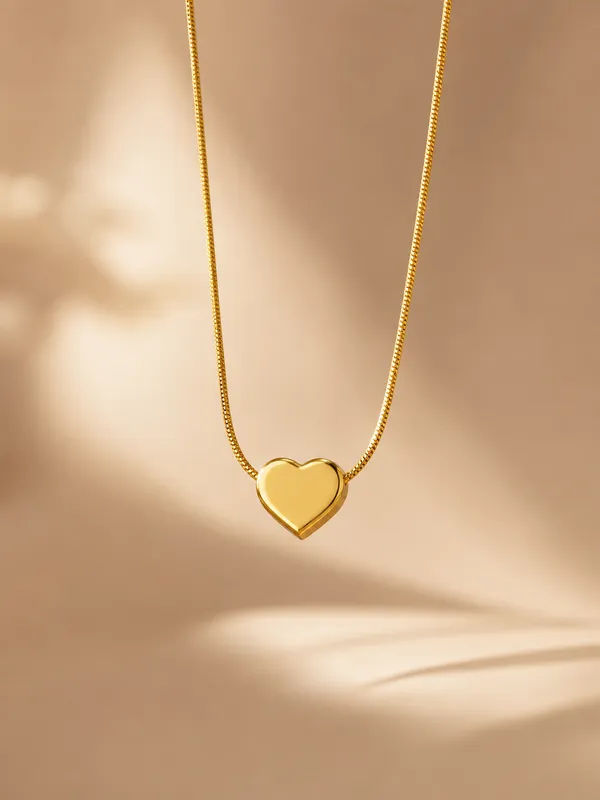 Gold_Stainless_Steel_Minimal_Heart_Charm_Snake_Chain_Necklace_For_Women