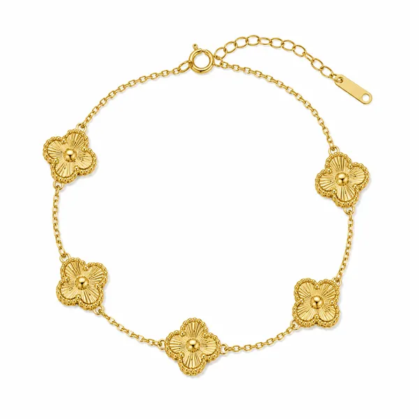 Gold_Stainless_Steel_Floral_Chain_Bracelet_For_Women