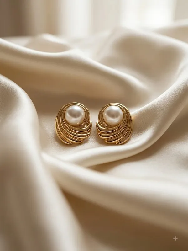 Gold_Stainless_Steel_Pearl_Statement_Earrings_For_Women