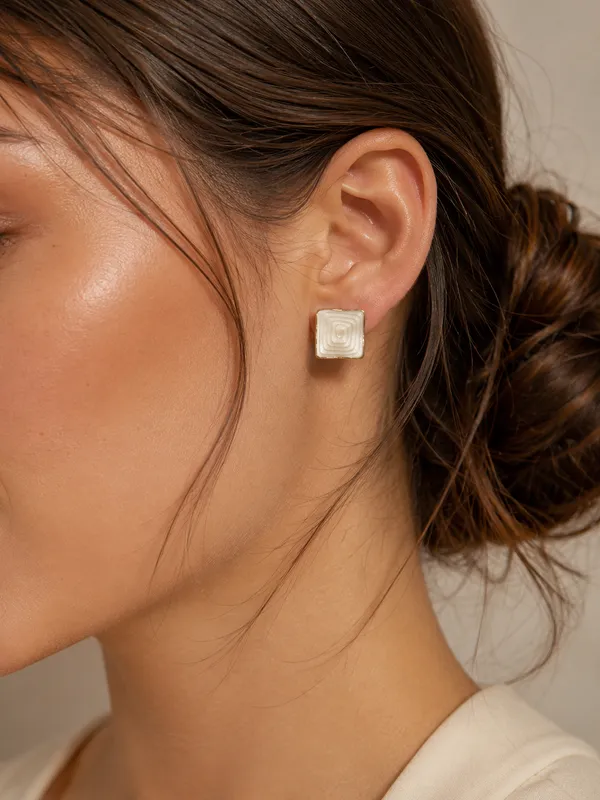 Ivory_Gold_Stainless_Steel_Swirl_Square_Stud_Earrings_For_Women