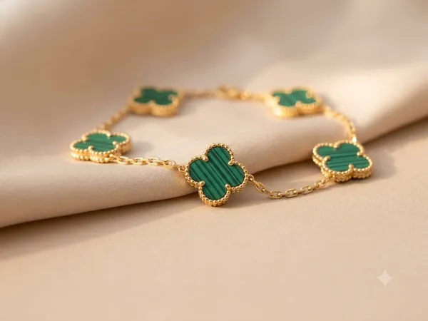 Malachite_Clover_Charm_Bracelet