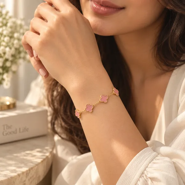 Pink_Clover_Charm_Bracelet