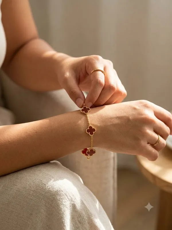 Ruby_Red_Clover_Charm_Bracelet