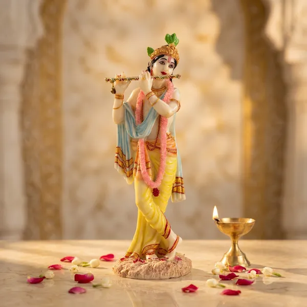 Multicolor_Resin_Marble_Dust_Krishna_Idol_Home