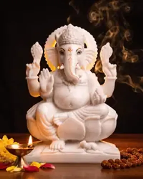 Premium_Marble_Finish_Handcrafted_Seated_Shri_Ganesh_Ji_Idol_For_Home_Temple_Office_Spiritual_Decor