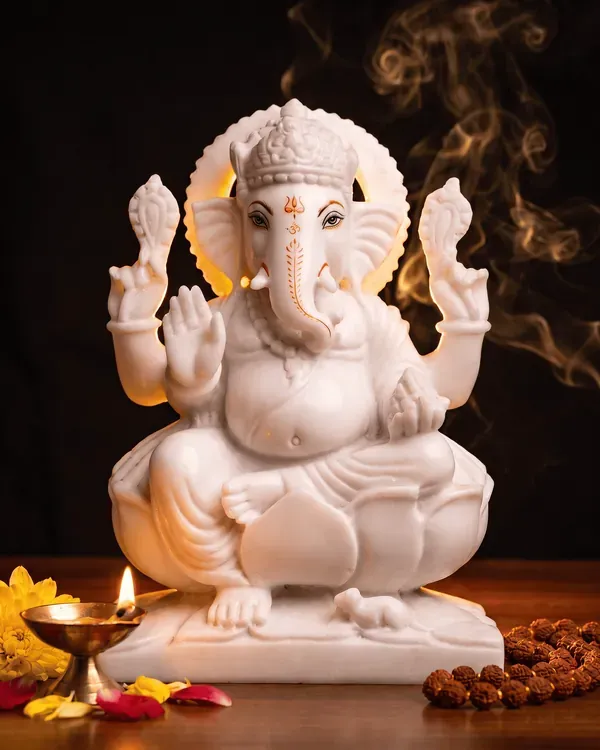 Premium_Marble_Finish_Handcrafted_Seated_Shri_Ganesh_Ji_Idol_For_Home_Temple_Office_Spiritual_Decor