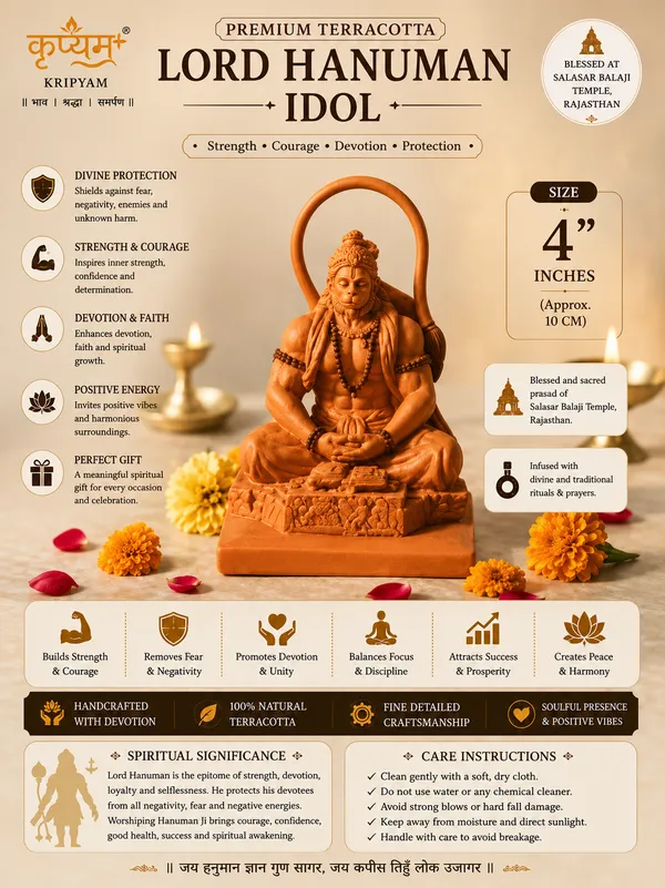 Orange_Resin_Marble_Dust_Hanuman_Idol_Home