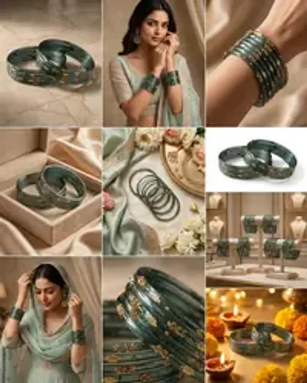 Designer_Green_Glass_Bangles_Set_For_Women_Traditional_Gold_Leaf_Design_Glass_Chooda_Bridal_Wedding_Festive_Ethnic_Wear_Set_Of_24