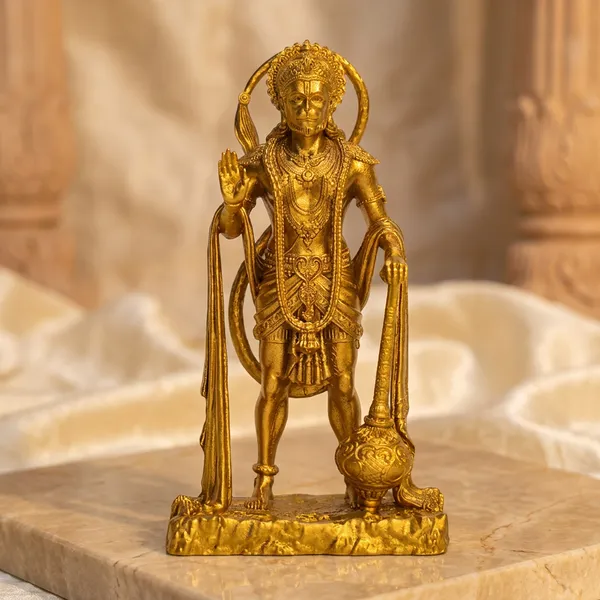 Golden_Resin_Marble_Dust_Hanuman_Figurine_Home
