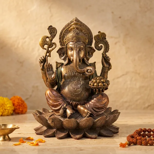 Golden_Brown_Resin_Marble_Dust_Ganesha_Figurine_Home
