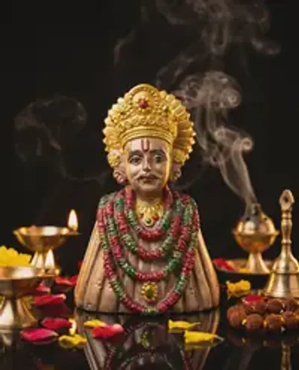 Premium_Antique_Khatu_Shyam_Ji_Bust_Idol_Handcrafted_Spiritual_Murti_For_Home_Temple_Office_Desk_Meditation_Divine_Decor