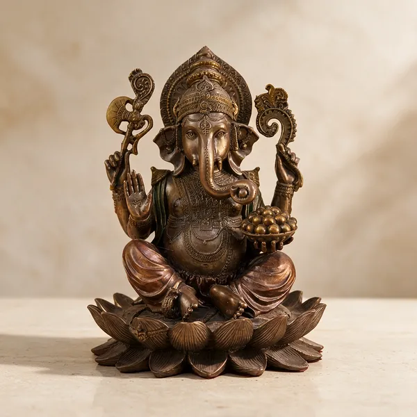 Golden_Brown_Resin_Marble_Dust_Ganesha_Figurine_Home