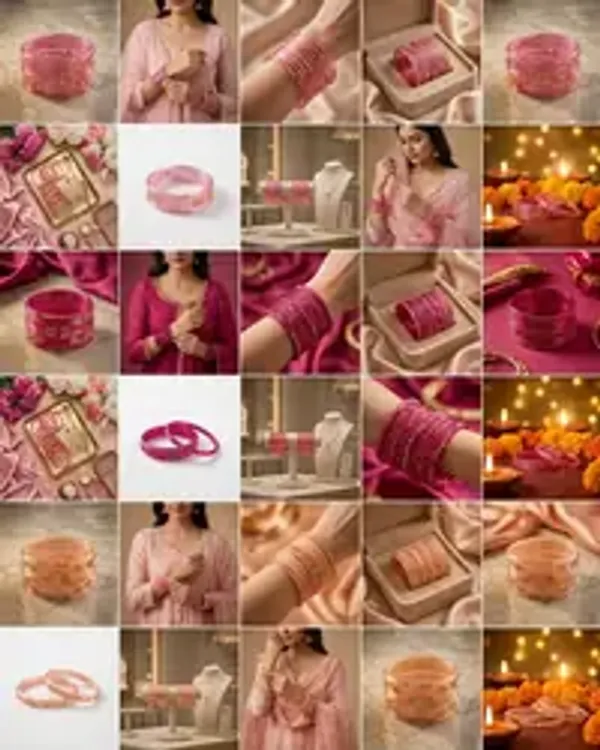 Kripyam_Premium_Blush_Pink_Glass_Bangles_For_Women_Designer_Gold_Leaf_Stone_Work_Glass_Chudi_Bridal_Wedding_Festive_Traditional_Wear