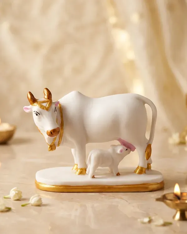 Premium_Kamdhenu_Gaumata_With_Calf_Idol_Sacred_Cow_Calf_Murti_For_Home_Temple_Office_Spiritual_Decor