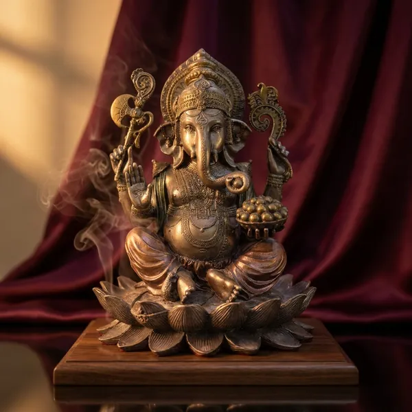 Golden_Brown_Resin_Marble_Dust_Ganesha_Figurine_Home