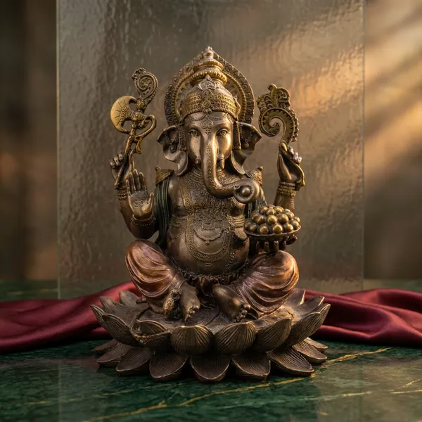 Golden_Brown_Resin_Marble_Dust_Ganesha_Figurine_Home