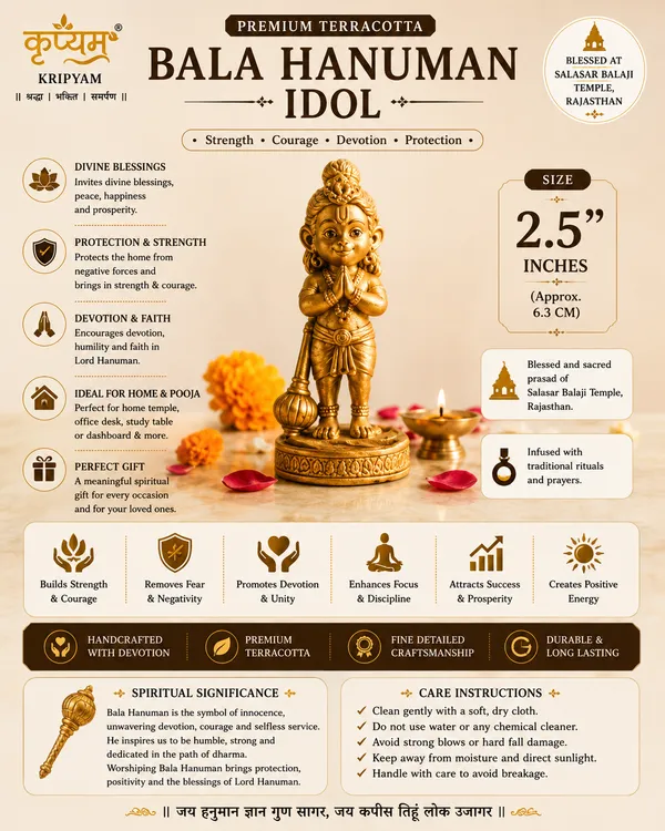 Golden_Resin_Marble_Dust_Bala_Hanuman_Idol_Home