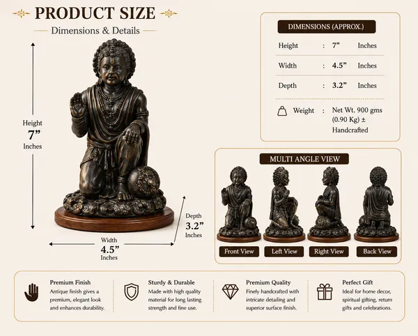 Black_Resin_Marble_Dust_Hanuman_Idol_Home