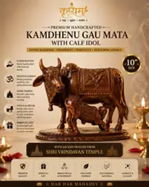 Premium_Kamdhenu_Gaumata_With_Calf_Idol_Sacred_Cow_Calf_Murti_For_Home_Temple_Office_Spiritual_Decor