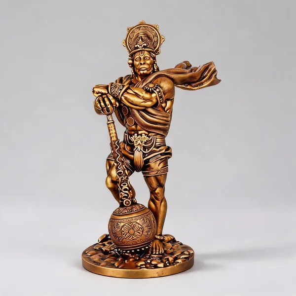 Golden_Brown_Resin_Marble_Dust_Hanuman_Figurine_Home