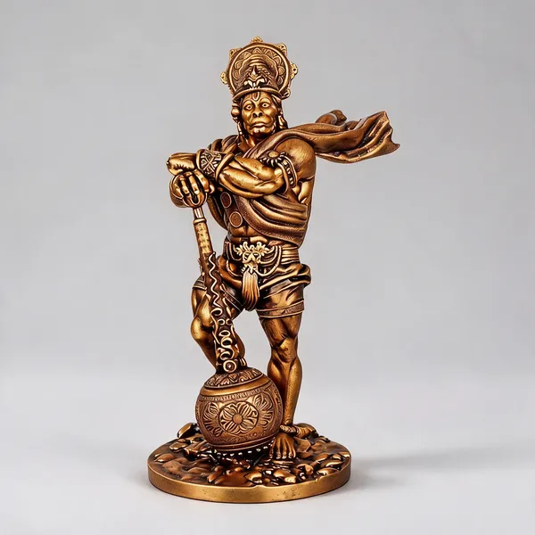 Golden_Brown_Resin_Marble_Dust_Hanuman_Figurine_Home