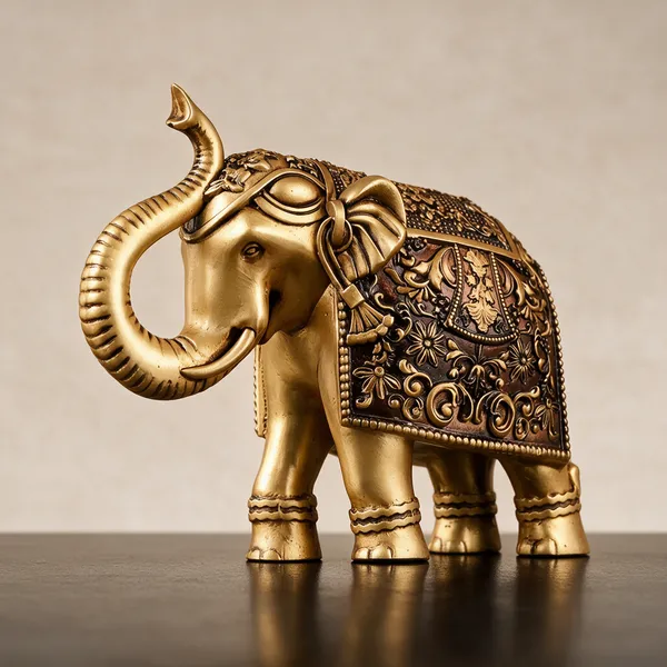 Golden_Brown_Resin_Marble_Dust_Elephant_Figurine_Home