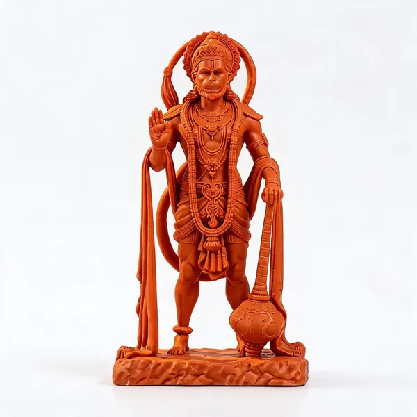 Orange_Resin_Marble_Dust_Hanuman_Idol_Home