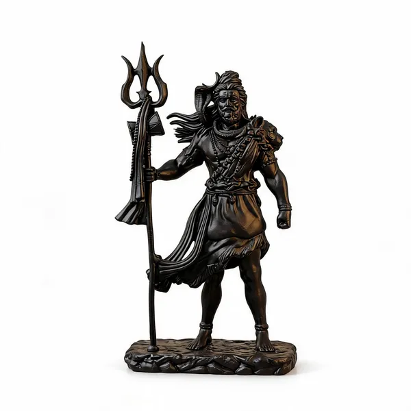 Black_Resin_Marble_Dust_Trident-Holding_Deity_Idol_Home