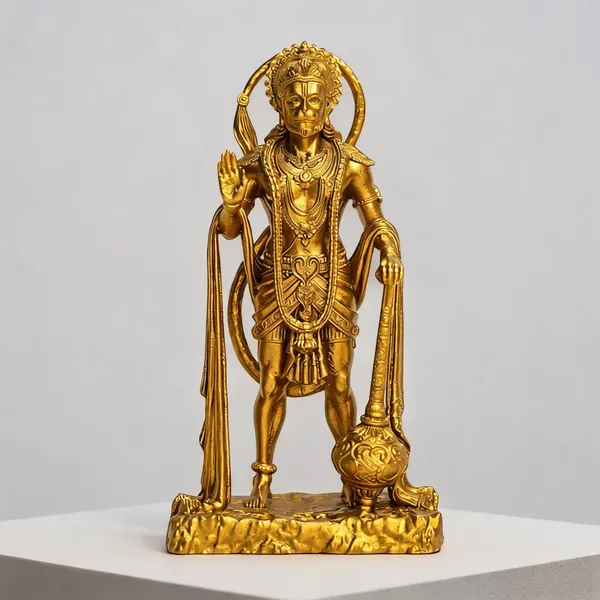 Golden_Resin_Marble_Dust_Hanuman_Figurine_Home