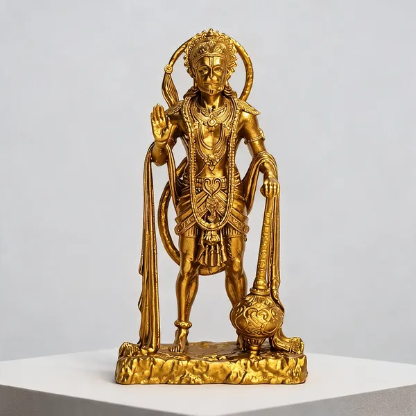Golden_Resin_Marble_Dust_Hanuman_Figurine_Home