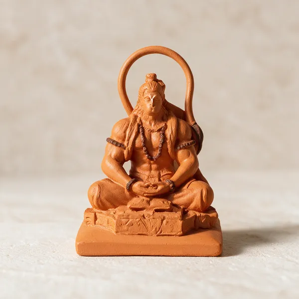 Orange_Resin_Marble_Dust_Hanuman_Idol_Home