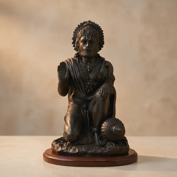 Black_Resin_Marble_Dust_Hanuman_Idol_Home